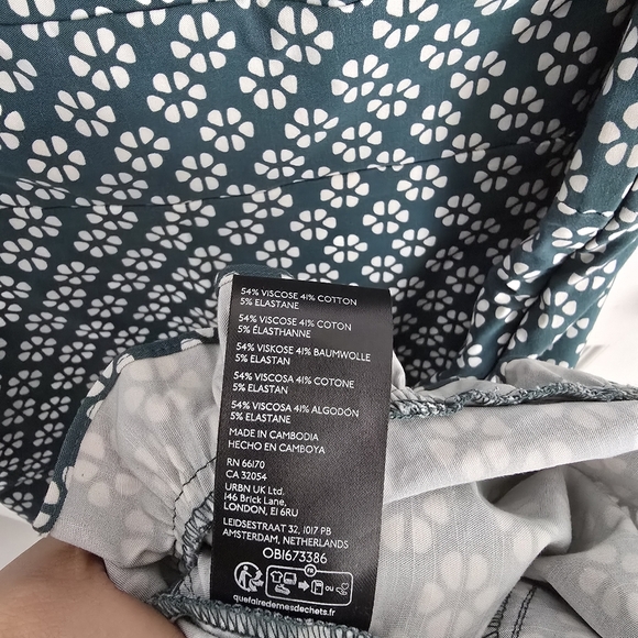 Anthropologie floral green dress size L - Picture 13 of 13